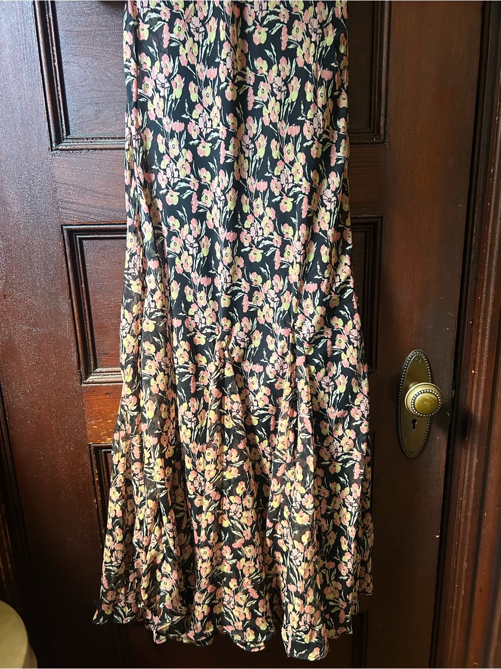 Free People Elisandra Midi Dress Floral Flutter V-neck Boho Vintage Inspired - Picture 8 of 9